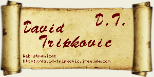 David Tripković vizit kartica